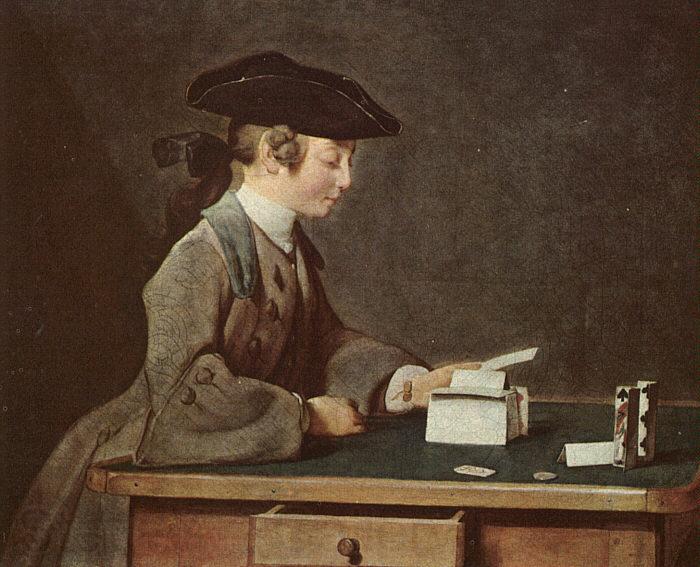 Jean Baptiste Simeon Chardin The House of Cards France oil painting art